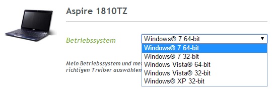 official_drivers acer aspire 1810tz