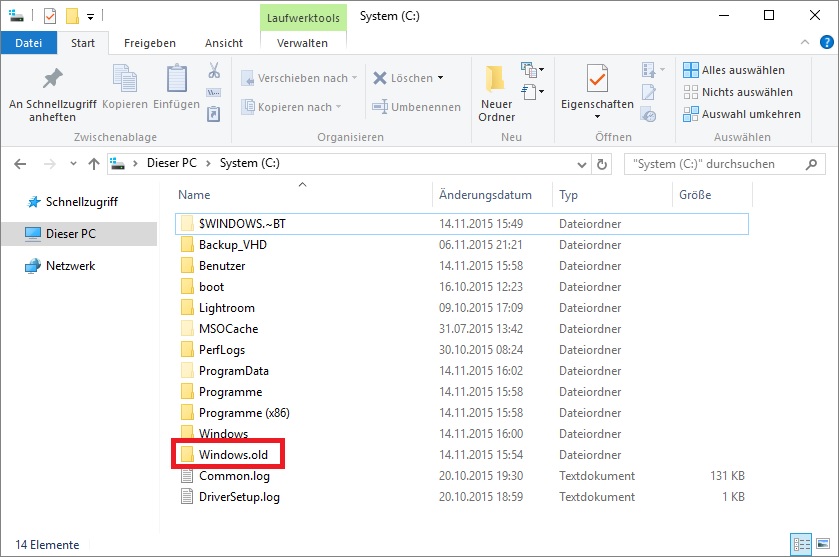 windows_old windows 10