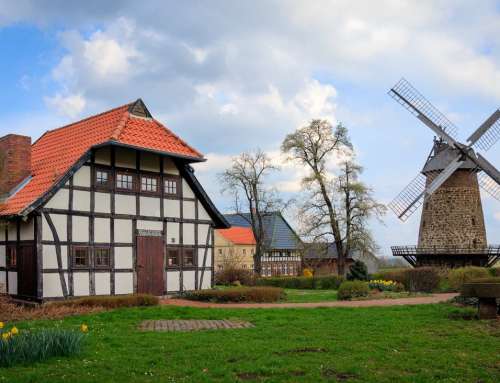 Bauernhaus mit Mühle