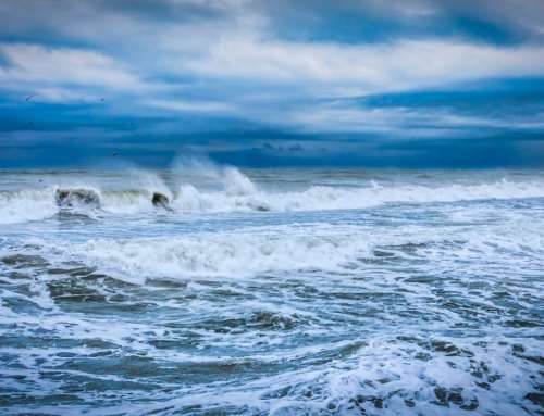 Deep blue stormy sea